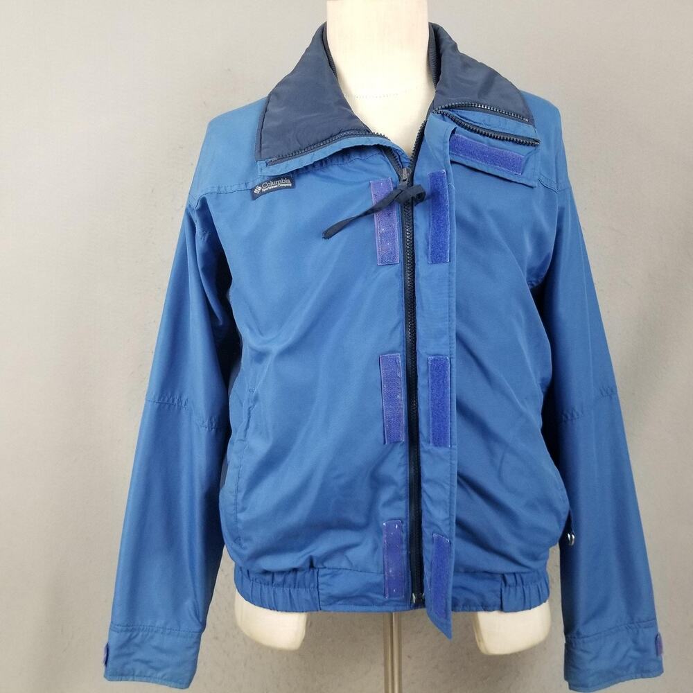 Vintage Columbia Bugaboo Jacket Mens Medium Blue Nylon Ski Interchange YKK 90s - Picture 3 of 14